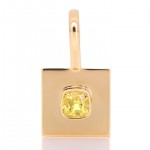 Golden Sapphire Placed In A Golden Pendant