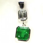A Diamond With A Green Emerald