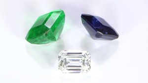 Blue Sapphire, Emerald And Diamond