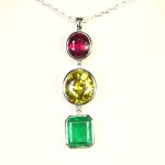 Ruby, Yellow Sapphire And A Green Emerald