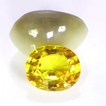 Yellow Sapphire And Real Cat's Eye