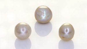 Three Real Salt Water Pearls