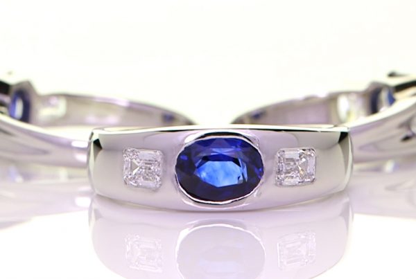 Collection Of Precious Rngs, Consists Blue Sapphire Diamonds And Set In Platunium